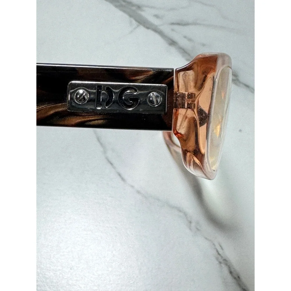 Dolce & Gabbana DG 3063 Eyeglasses Peach Brown Marble Tortoise 52-16-135 Italy